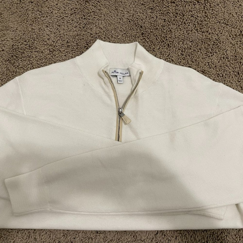 Peter Millar Men's Medium Sweater (White/Cream)
